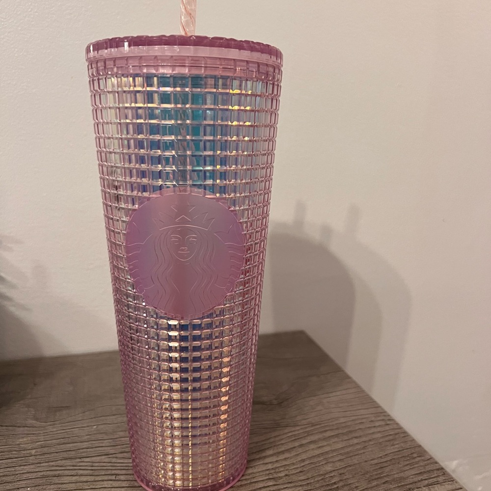 Pink iridescent Starbucks tumbler